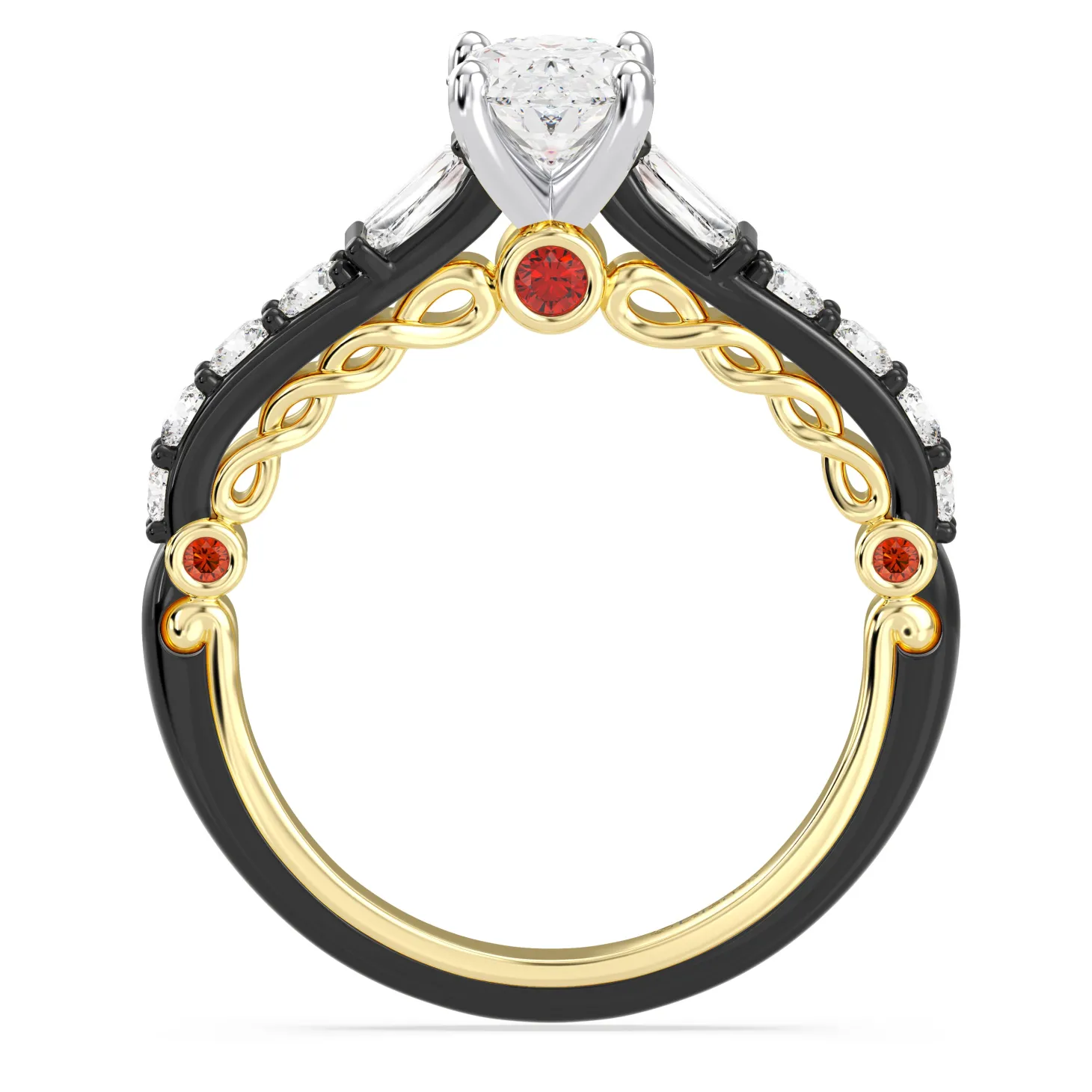 Enchanted Star Lab Grown Diamond 14K Gold Evil Queen Engagement Ring