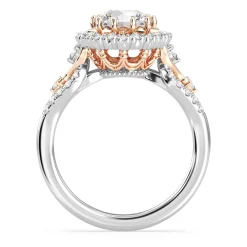 Enchanted Star Lab Grown Diamond 14K Gold Majestic Princess Halo Engagement Ring
