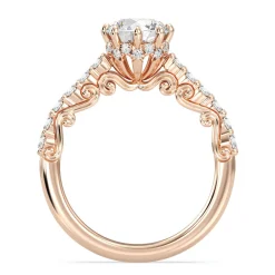 Enchanted Star Lab Grown Diamond 14K Gold Cinderella Filigree Engagement Ring