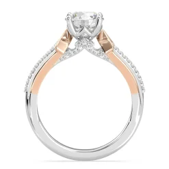 Enchanted Star Lab Grown Diamond 14K Gold Aurora Split Shank Engagement Ring