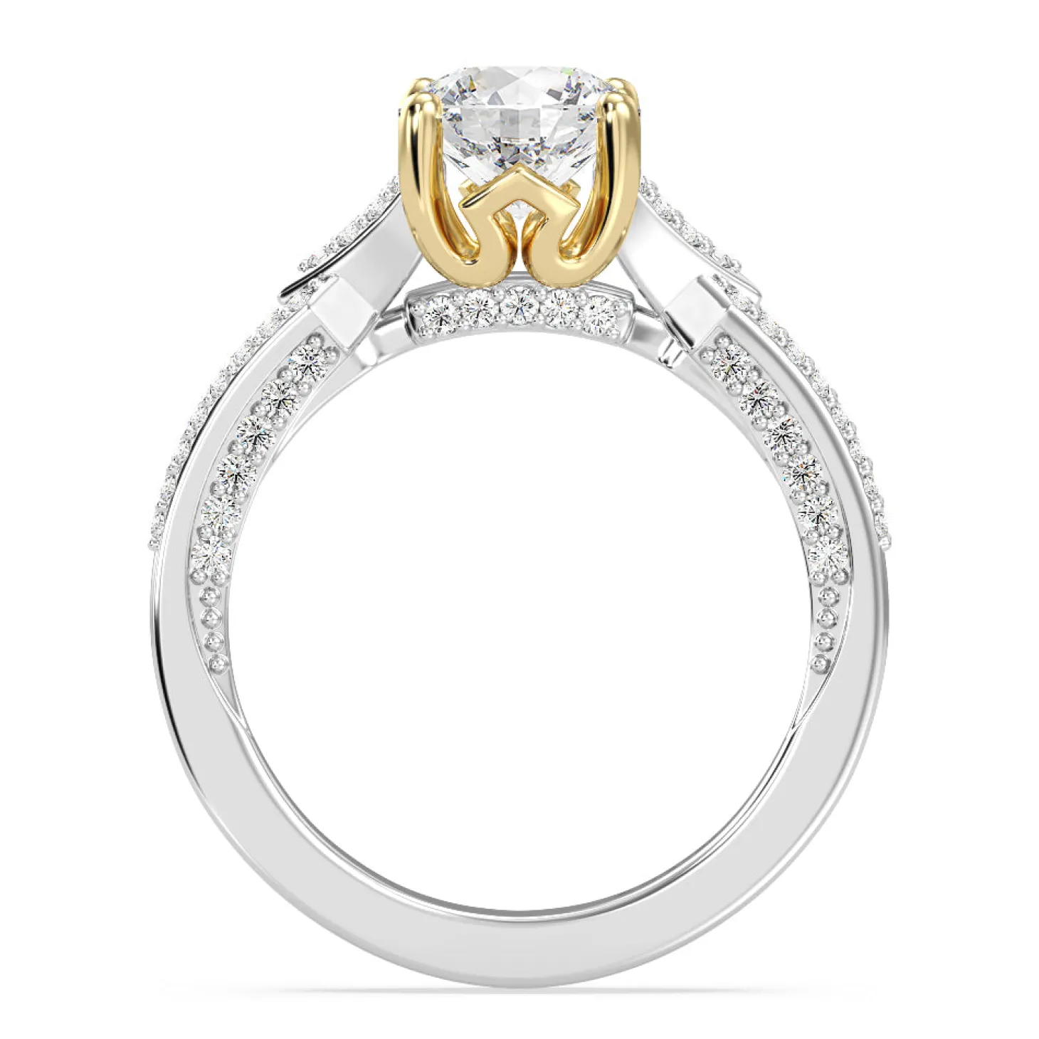 Enchanted Star Lab Grown Diamond 14K Gold Aurora Crown Engagement Ring