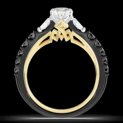 Enchanted Star Lab Grown Diamond 14K Gold Evil Queen Two Tone Engagement Ring