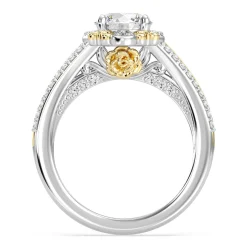 Enchanted Star Lab Grown Diamond 14K Gold Belle Halo Engagement Ring
