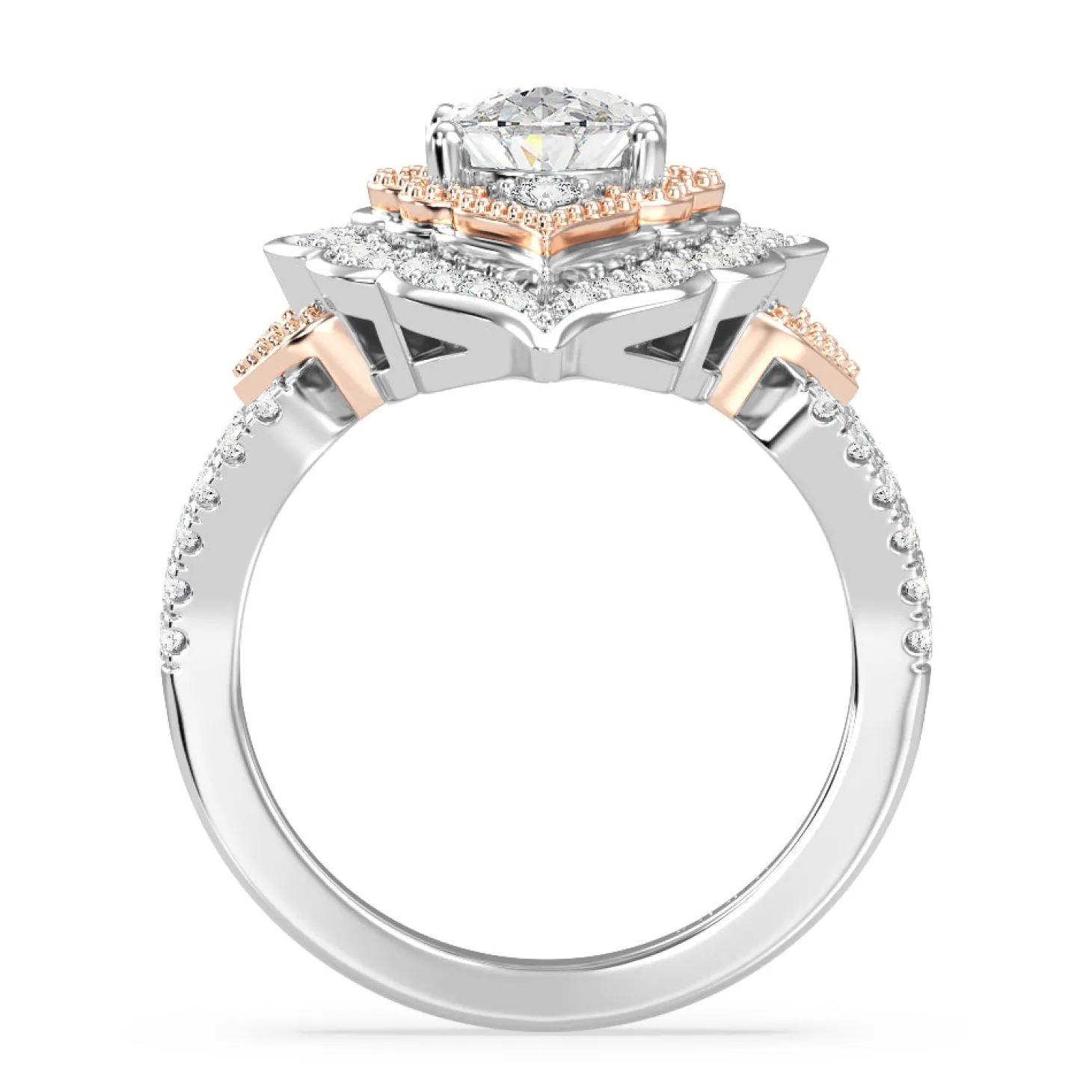 Enchanted Star Lab Grown Diamond Jasmine Arabesque Engagement Ring