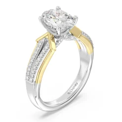 Enchanted Star Lab Grown Diamond 14K Gold Aurora Split Shank Engagement Ring