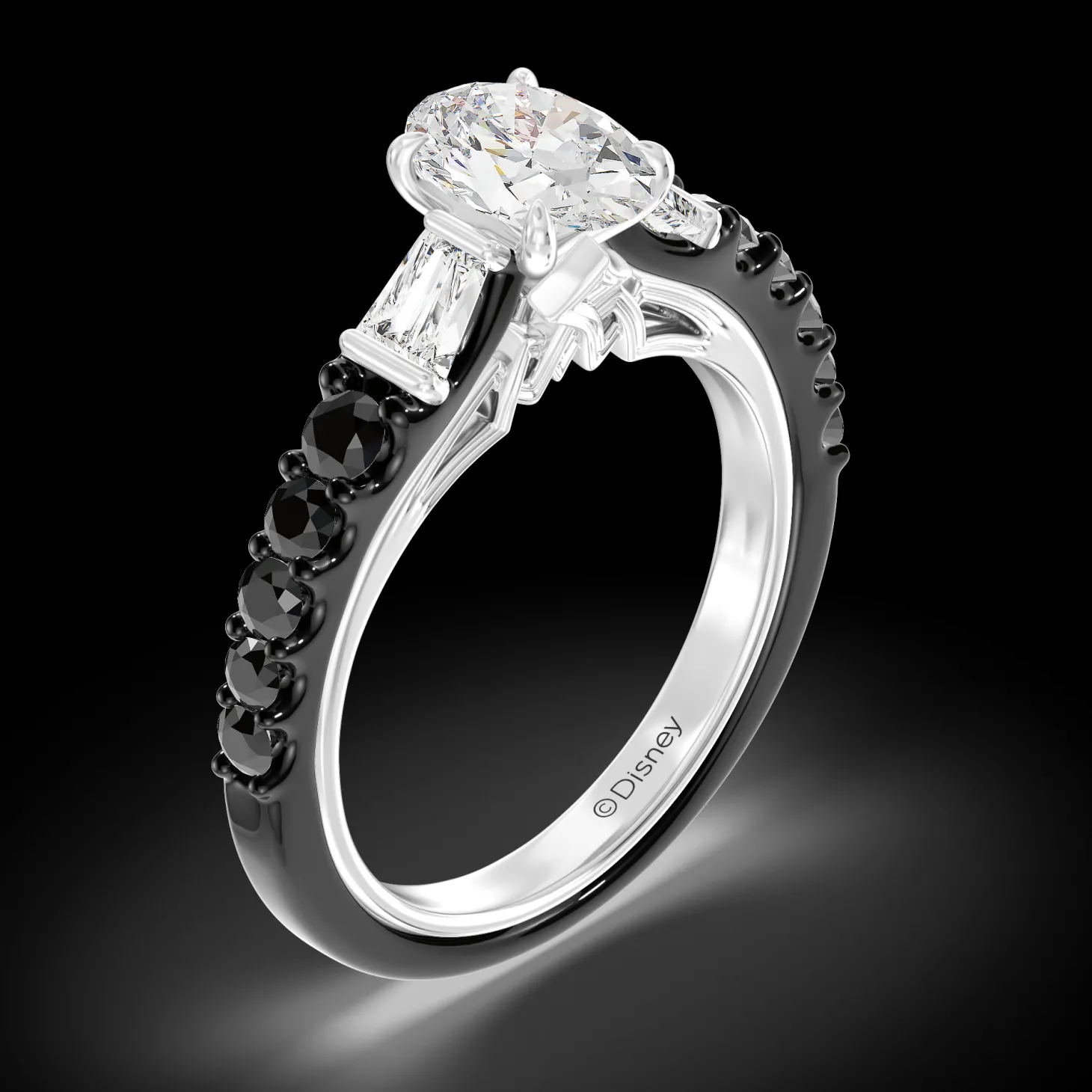 Enchanted Star Lab Grown Diamond 14K Gold Evil Queen Two Tone Engagement Ring