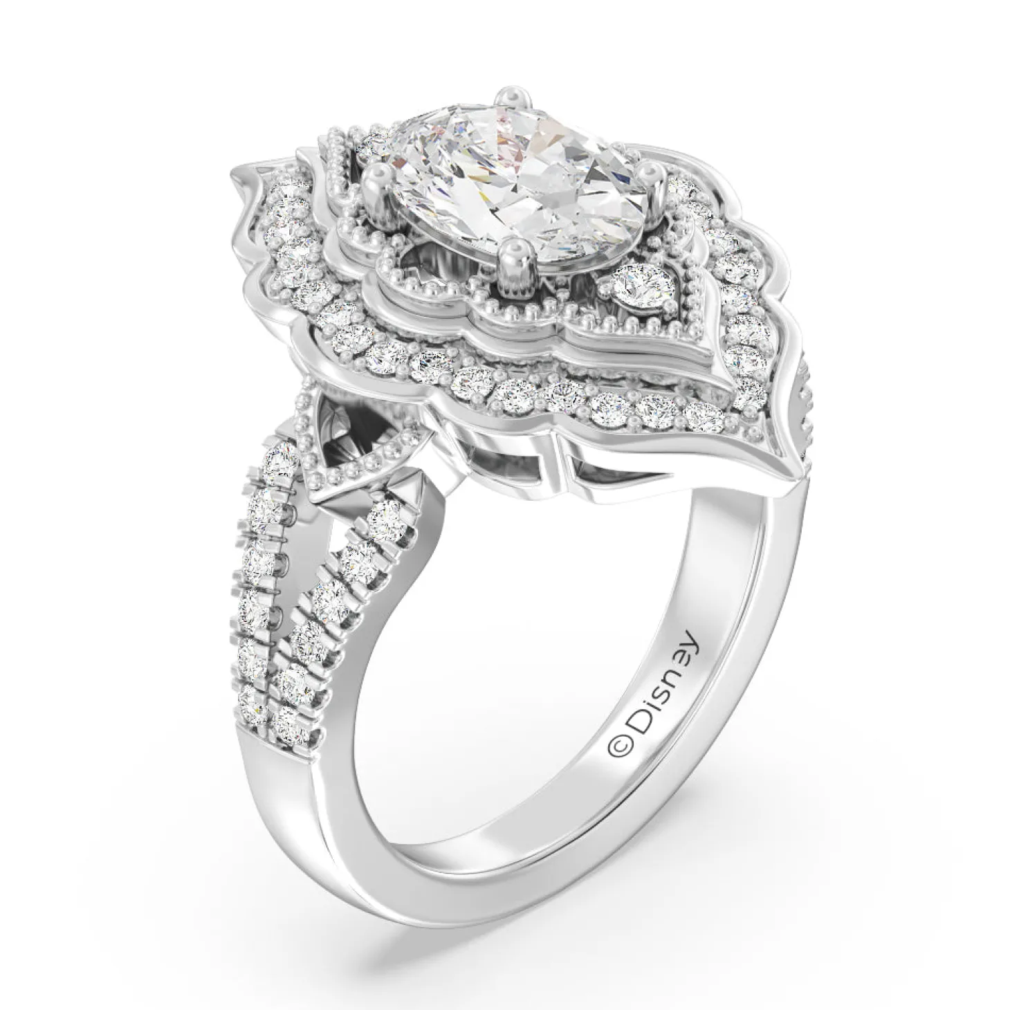 Enchanted Star Lab Grown Diamond Jasmine Arabesque Engagement Ring
