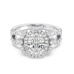 Enchanted Star Lab Grown Diamond 14K Gold Snow White Halo Engagement Ring