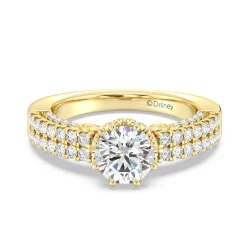 Enchanted Star Lab Grown Diamond 14K Gold Cinderella Double Shank Engagement Ring