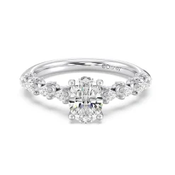 Enchanted Star Lab Grown Diamond 14K Gold Rapunzel Magic Flower Engagement Ring