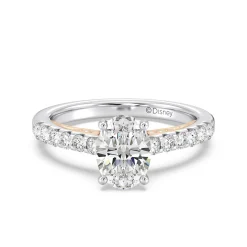 Enchanted Star Lab Grown Diamond 14K Gold Aurora Single Row Pave Engagement Ring