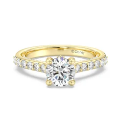 Enchanted Star Lab Grown Diamond 14K Gold Aurora Engagement Ring with Hidden Accent Details
