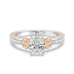 Enchanted Star Lab Grown Diamond 14K Gold Ariel Two-Tone In-Lay Engagement Ring