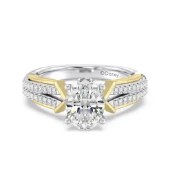 Enchanted Star Lab Grown Diamond 14K Gold Aurora Split Shank Engagement Ring