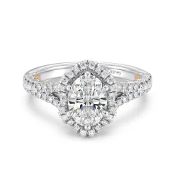 Enchanted Star Lab Grown Diamond 14K Gold Ariel Halo Engagement Ring