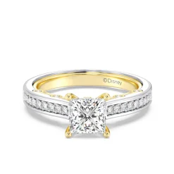 Enchanted Star Lab Grown Diamond 14K Gold Snow White Bow Engagement Ring Set