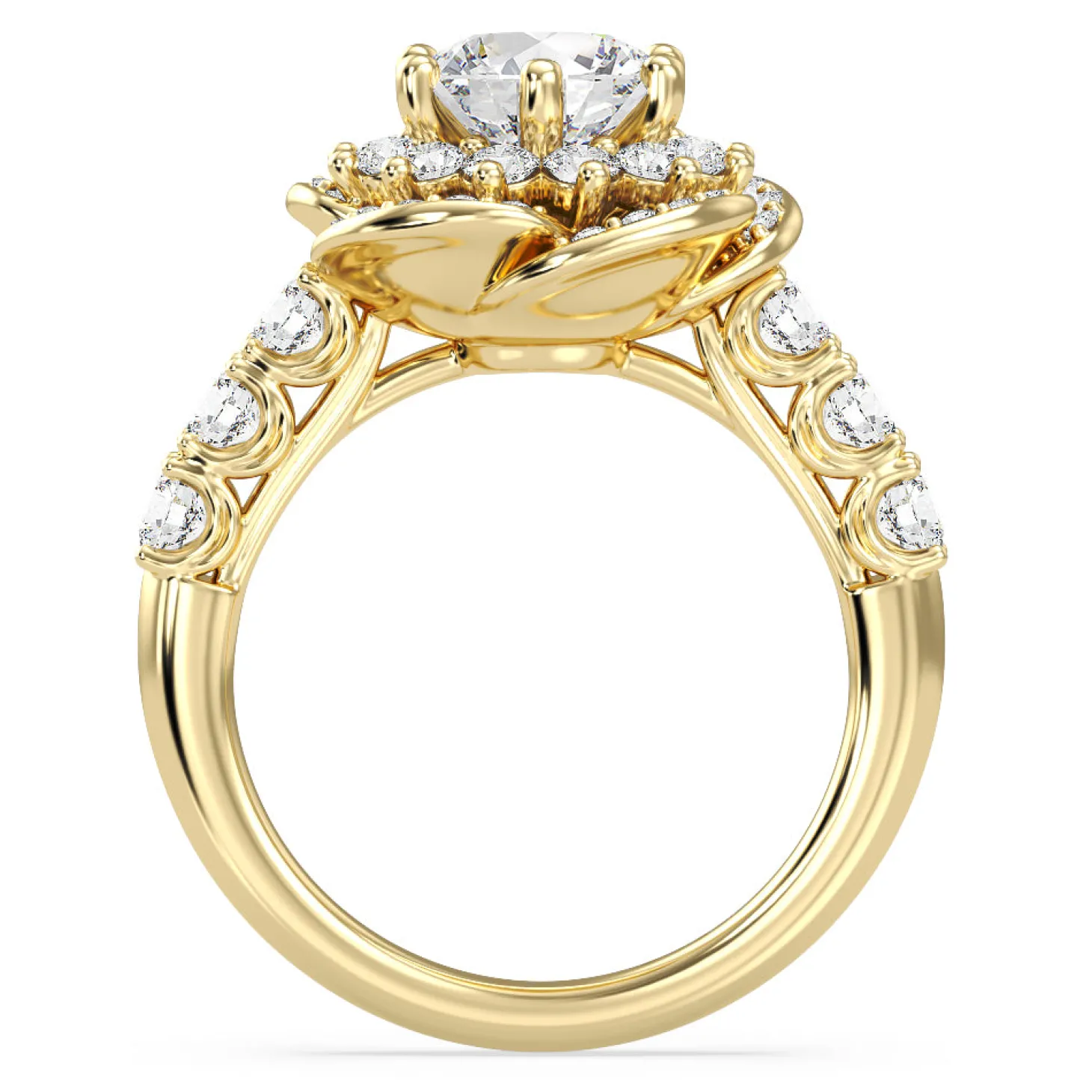 Enchanted Star Lab Grown Diamond Belle Rose Engagement Ring
