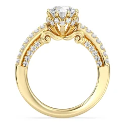 Enchanted Star Lab Grown Diamond 14K Gold Cinderella Double Shank Engagement Ring