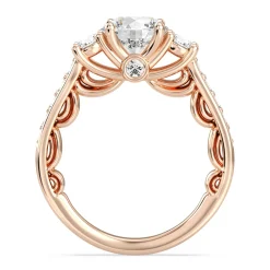 Enchanted Star Lab Grown Diamond 14K Gold Cinderella Three Stone Engagement Ring