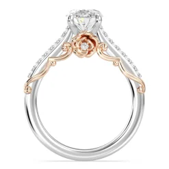 Enchanted Star Lab Grown Diamond 14K Gold Belle Rose Engagement Ring
