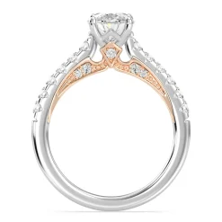 Enchanted Star Lab Grown Diamond 14K Gold Aurora Single Row Pave Engagement Ring