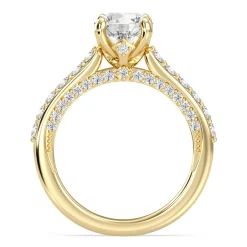 Enchanted Star Lab Grown Diamond 14K Gold Aurora Engagement Ring with Hidden Accent Details