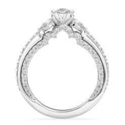 Enchanted Star Lab Grown Diamond 14K Gold Jasmine Three Stone Engagement Ring