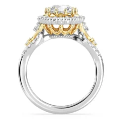 Enchanted Star Lab Grown Diamond 14K Gold Majestic Princess Halo Engagement Ring