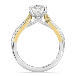Enchanted Star Lab Grown Diamond 14K Gold Aurora Split Shank Engagement Ring