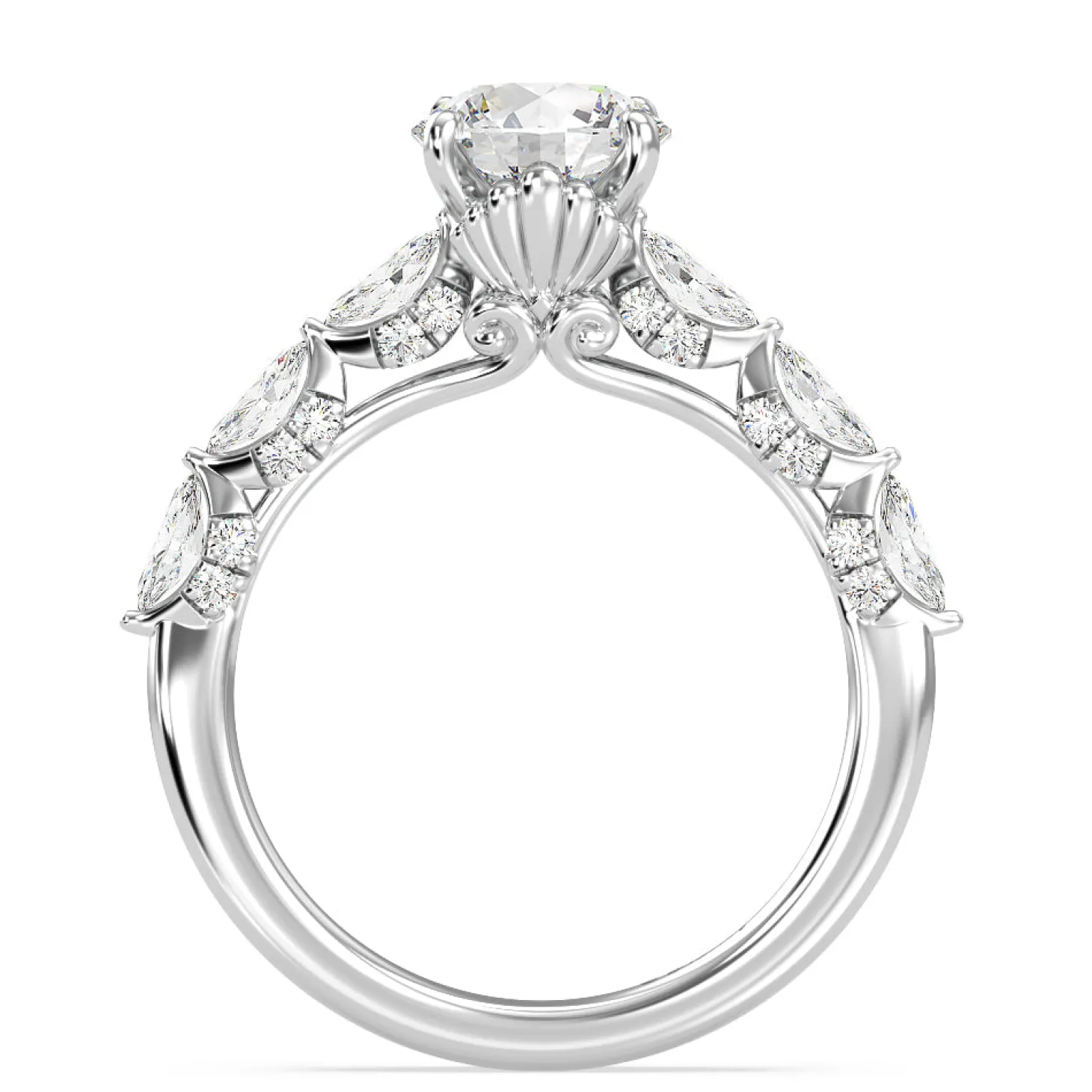 Enchanted Star Lab Grown Diamond 14K Gold Ariel Seashell Engagement Ring