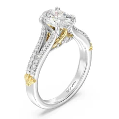 Enchanted Star Lab Grown Diamond 14K Gold Ariel Mermaid Fin Engagement Ring