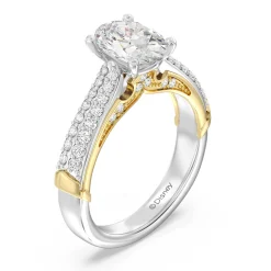 Enchanted Star Lab Grown Diamond 14K Gold Aurora Double Shank Engagement Ring